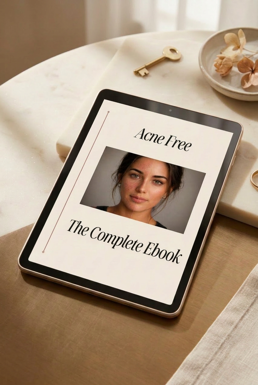 The Acne Free ebook on warm linen